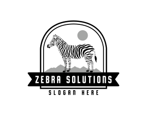 Wildlife Zebra Safari logo design