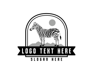 Wildlife Zebra Safari Logo