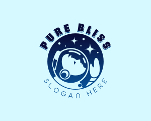 Moon Planet Astronaut Logo