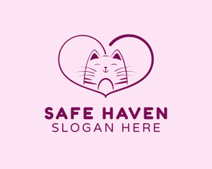 Heart Feline Shelter logo design