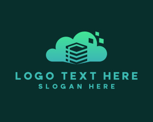 Storage Device - Cloud Pixel Database logo design