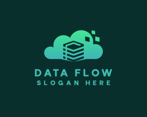 Cloud Pixel Database logo design