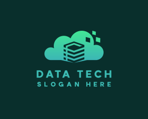 Database - Cloud Pixel Database logo design