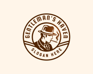 Gentleman Smoking Fashion logo design