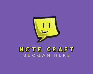 Note - Happy Note Smile logo design