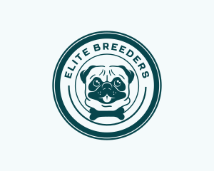 Dog Pug Veterinary logo design