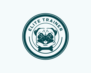 Dog Pug Veterinary logo design