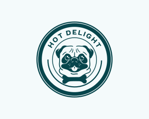 Dog Pug Veterinary logo design