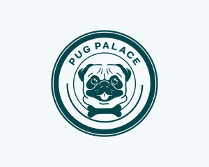 Dog Pug Veterinary logo design