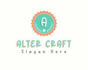 Cute Floral Bottle Cap logo design