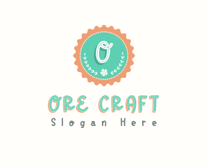 Cute Floral Bottle Cap logo design