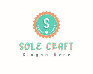 Cute Floral Bottle Cap logo design