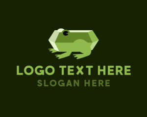 Gem - Emerald Gem Frog logo design