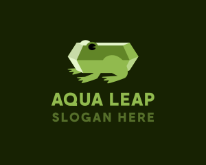 Emerald Gem Frog logo design