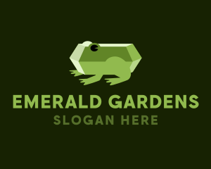 Emerald Gem Frog logo design