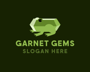 Emerald Gem Frog logo design