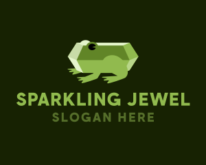 Emerald Gem Frog logo design