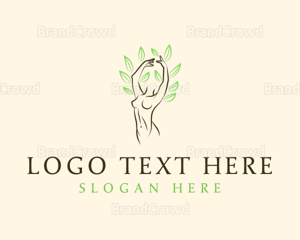 Leaf Nude Woman Logo