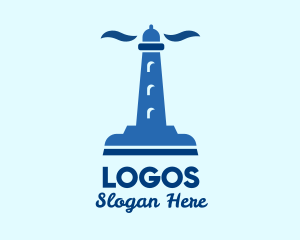 Navy - Lighthouse Squeegee Tower logo design
