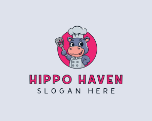 Hippo - Hippo Spatula Cook logo design