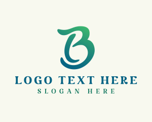 Initail - Gradient Advertising Startup Letter B logo design