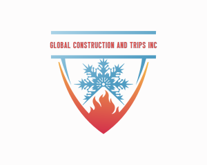 Snowflake Fire Heating  Logo