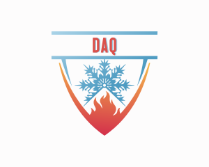 Cold - Snowflake Fire Heating logo design