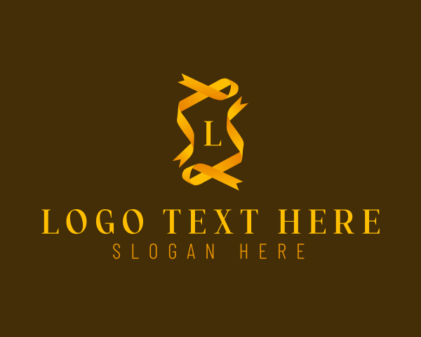 Silk - Golden Generic Ribbon logo design