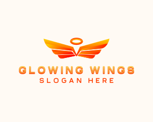 Halo Angel Wings logo design