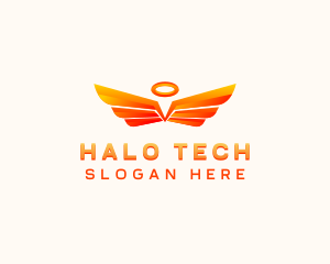 Halo Angel Wings logo design