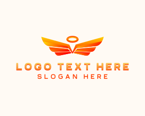 Retreat - Halo Angel Wings logo design