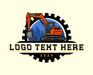 Mining - Excavator Machinery Mining logo design