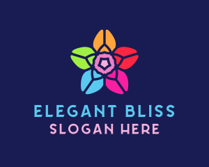 Stained Glass Flower  Logo