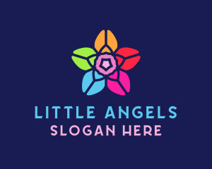 Stained Glass Flower  Logo