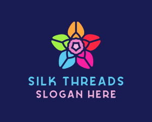 Stained Glass Flower  Logo