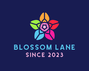 Stained Glass Flower  logo design