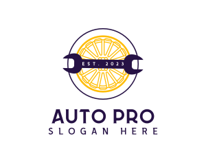 Auto Wheel Wrench logo design