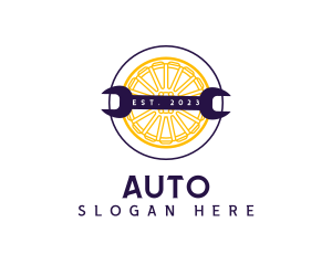 Auto Wheel Wrench logo design