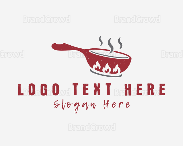 Fire Frying Pan Cook Logo