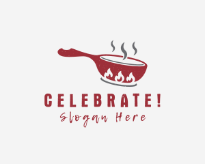 Fire Frying Pan Cook Logo