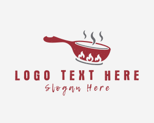 Fire Frying Pan Cook Logo