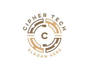 Cryptography - Tech Fintech Currency logo design