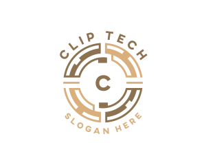 Tech Fintech Currency logo design