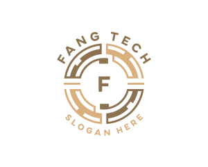 Tech Fintech Currency logo design