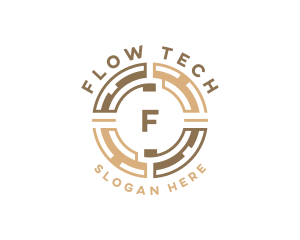 Tech Fintech Currency logo design