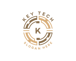 Tech Fintech Currency logo design