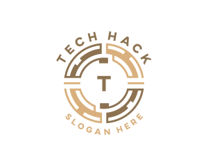 Tech Fintech Currency logo design