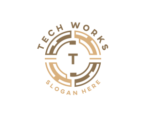 Tech Fintech Currency logo design