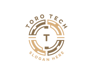 Tech Fintech Currency logo design