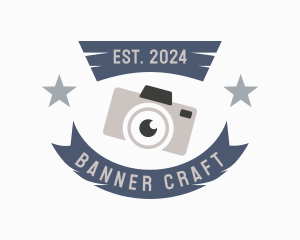 Retro Camera Banner logo design